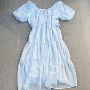 Dex White Kids Casual Dress
